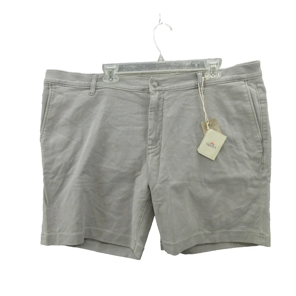 Faherty Men's Chino Shorts 42 Iron Cotton Blend Stretch Terry 7